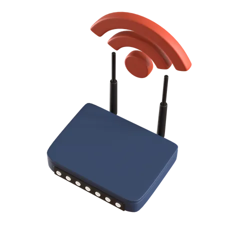 3 D Illustration Of Wifi Router With Different Angle 3 D Rendering On Transparant Background 3D Icon