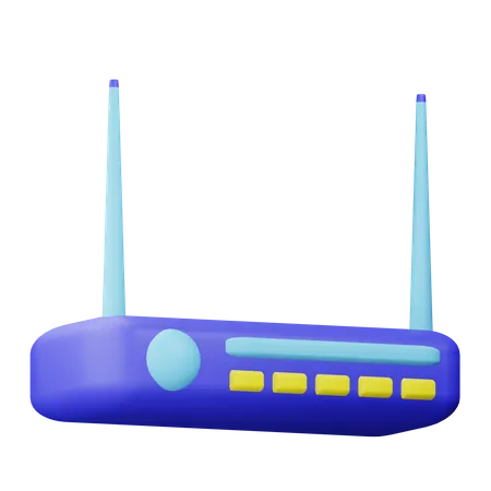 3 D Render Wifi Router Illustration With Transparent Background 3D Icon