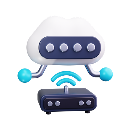 Sécurité du routeur Wifi  3D Icon