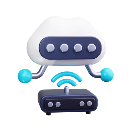 Sécurité du routeur Wifi  3D Icon