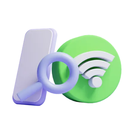 Wifi Searching To Connect Your Phone Concept Icon Or 3 D Wifi Finding For Connected Your Phone 3D Icon