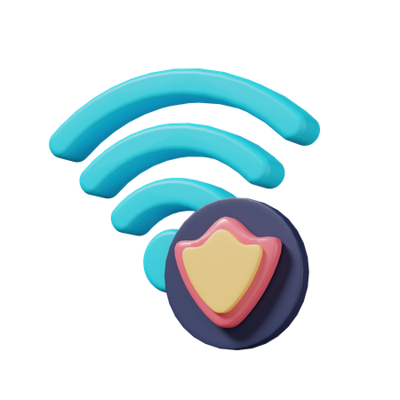 Wifi Secure  3D Icon