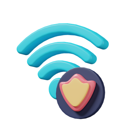 Wifi seguro  3D Icon
