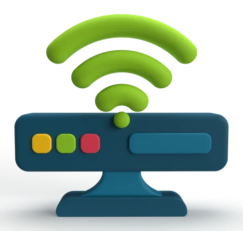 Wifi Server  3D Icon