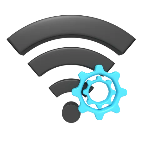 3 D Icon Of Data Wifi Internet Setting 3D Icon
