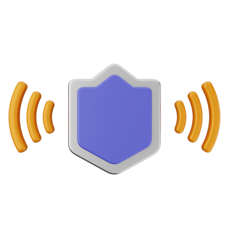 Wifi Shield Protection  3D Icon