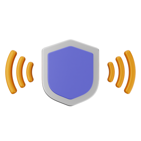 Wifi Shield Protection  3D Icon