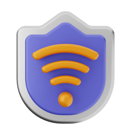 Wifi Shield Protection  3D Icon