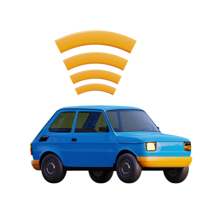 Voiture Wi-Fi  3D Icon