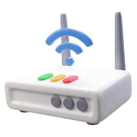 3 D Illustration Wifi Router 3D Icon
