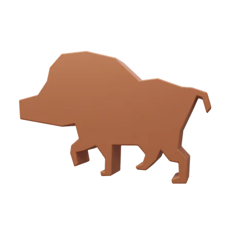 Wild Boar  3D Icon