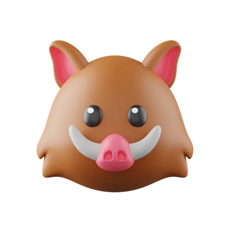 Wild Boar  3D Icon