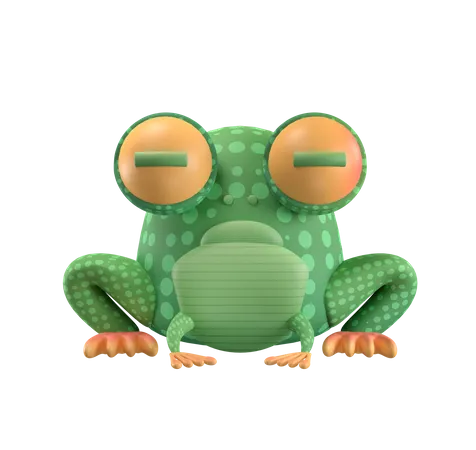 Wild Frog  3D Illustration