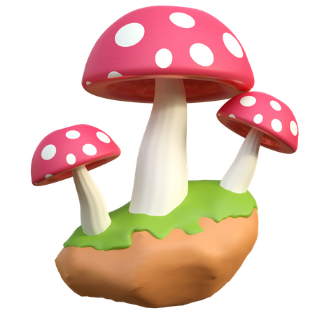 Wild Mushroom 3D Icon