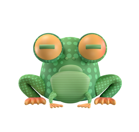 Wilder Frosch  3D Emoji