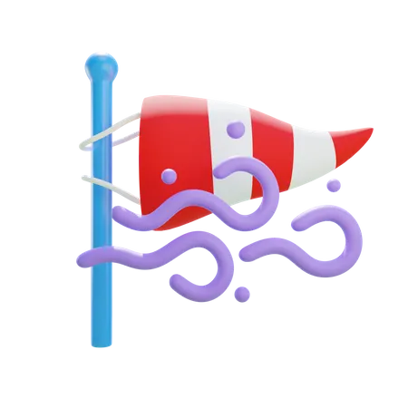Wind Blowing  3D Icon