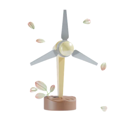 Wind Energy 3 D Icon Illustration 3D Icon