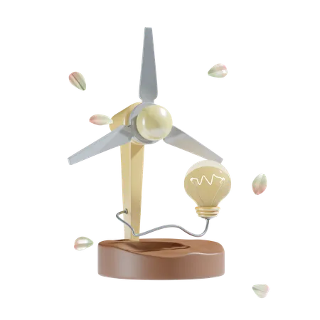 Wind Energy  3D Icon