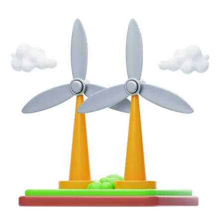 Wind Energy  3D Icon