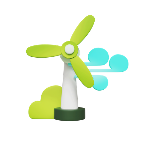 Wind Energy  3D Icon