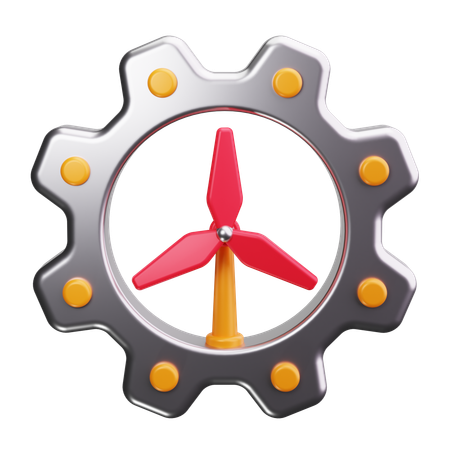 Wind energy  3D Icon