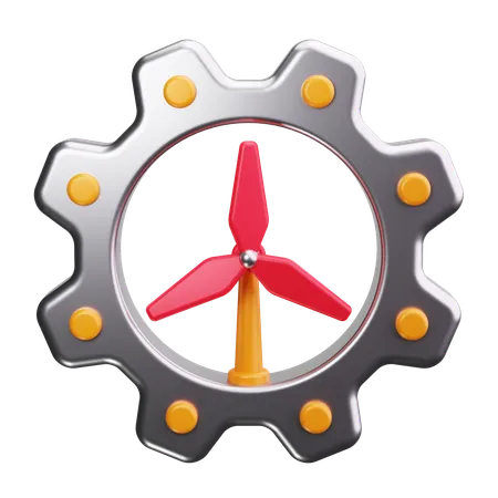 Wind energy  3D Icon