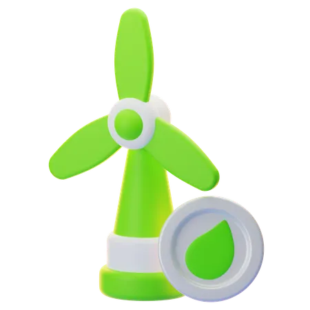 Wind Energy  3D Icon