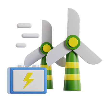 Wind Energy  3D Icon