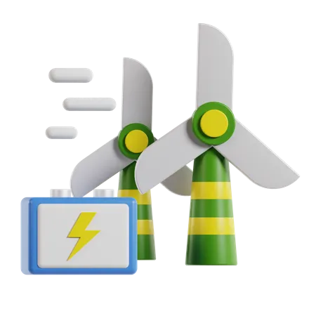 Wind Energy  3D Icon