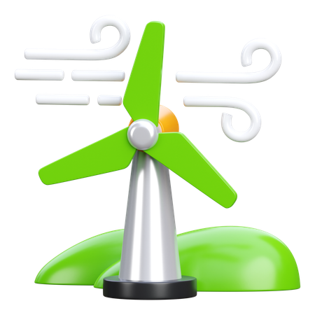 Wind Energy  3D Icon