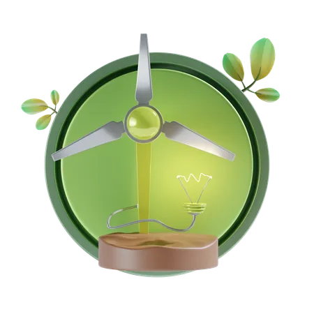 Wind Energy  3D Icon