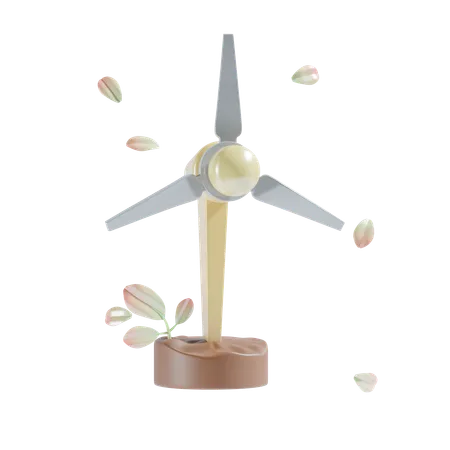 Wind Energy  3D Icon