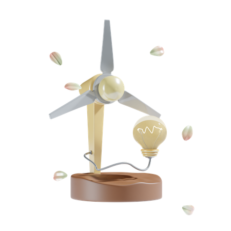 Wind Energy  3D Icon