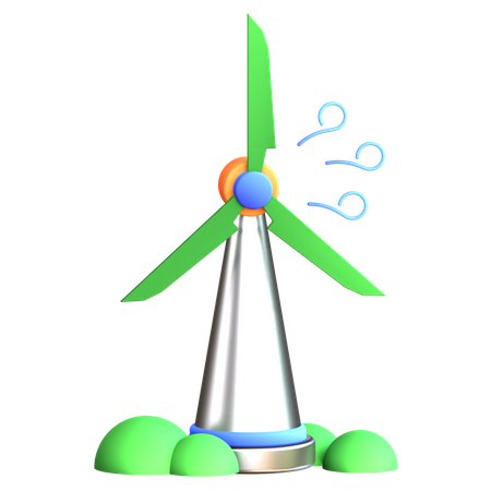 Wind Energy  3D Icon