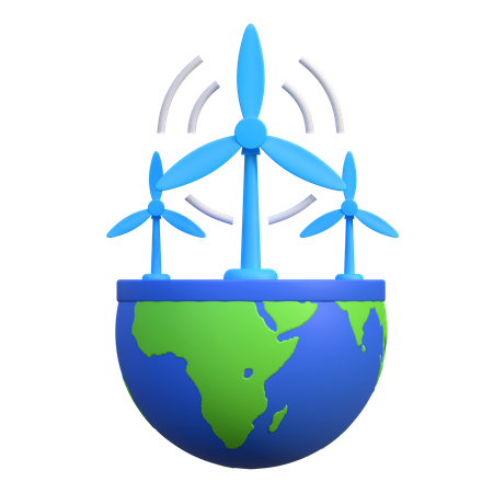 Wind Energy  3D Icon