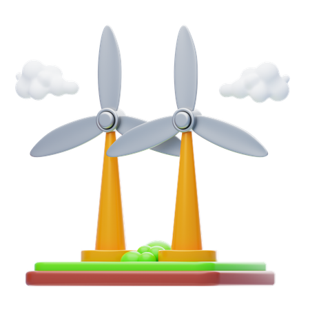Wind Energy  3D Icon