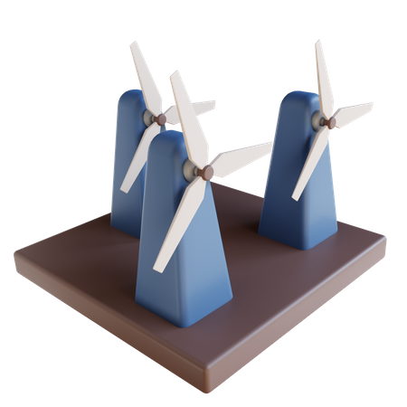 Wind Farm  3D Illustration