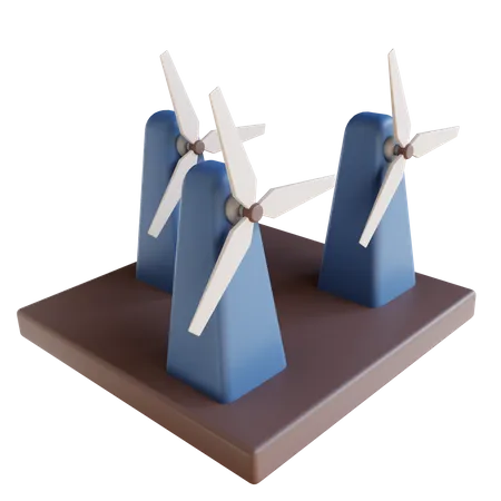 Wind Farm  3D Illustration