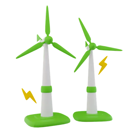 Wind Farm  3D Icon