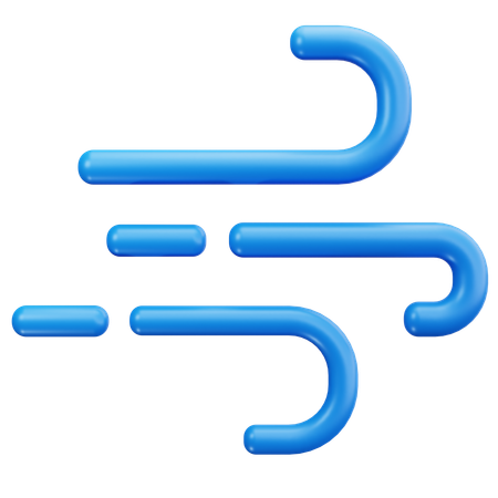 Wind Flow  3D Icon