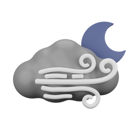 Wind nacht  3D Icon