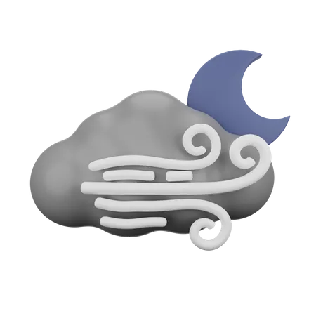 Wind Night  3D Icon