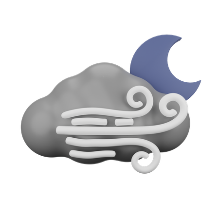 Wind Night  3D Icon
