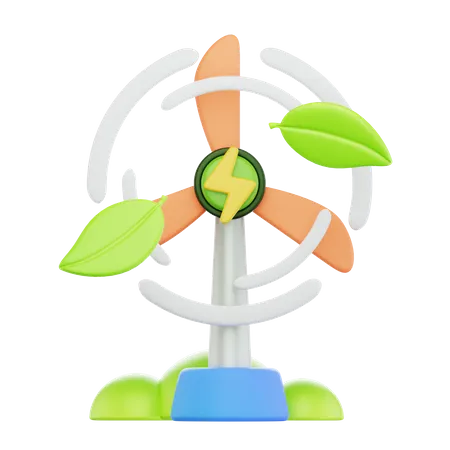 Wind Power  3D Icon