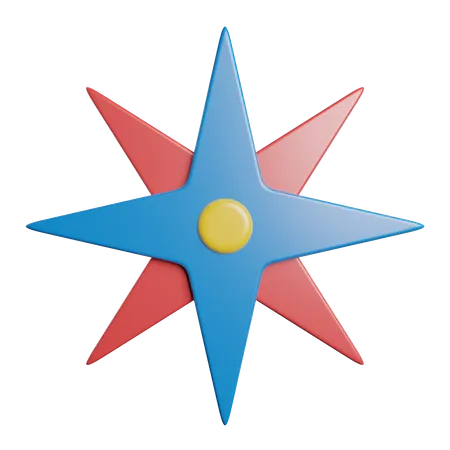 Wind Rose  3D Icon