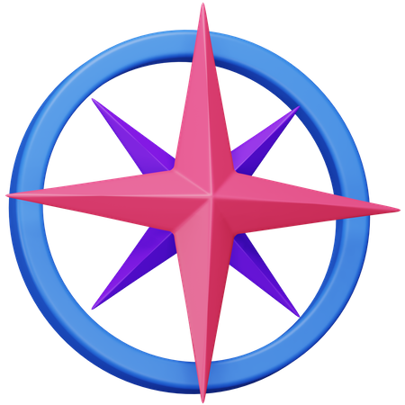 Wind Rose  3D Icon