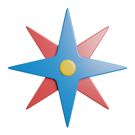 Wind Rose  3D Icon