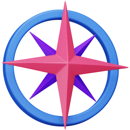 Wind Rose  3D Icon