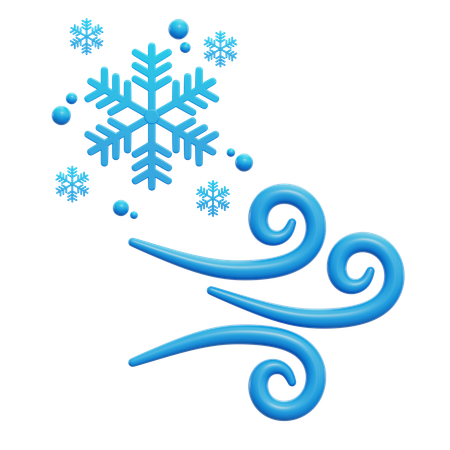 Wind Snow  3D Icon