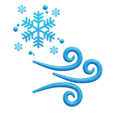 Wind Snow  3D Icon